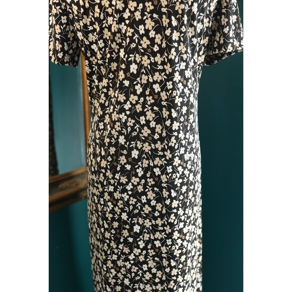 Vintage 90s Villager Floral Ditsy Button Down Maxi Dress Whimsigoth Cottagecore - Picture 9 of 14